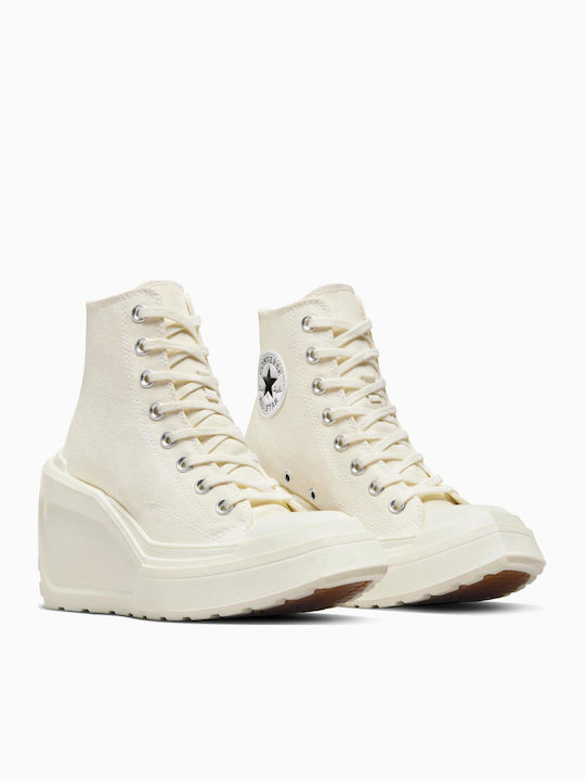 Chuck 70 De Luxe Wedge Flatforms Boots Egret / Black / White
