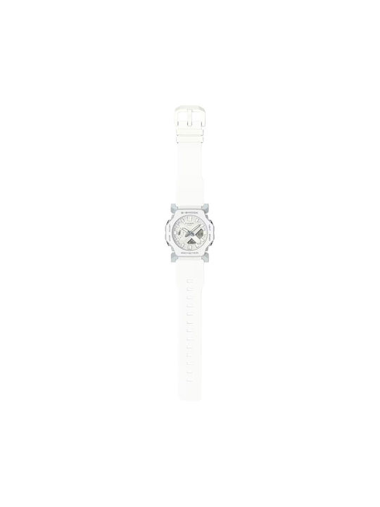 Casio Ψηφιακό Ρολόι Μπαταρίας με Λευκό Καουτσούκ Λουράκι