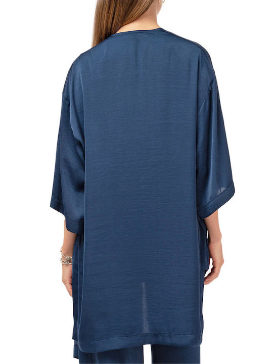 Moutaki Women's Kimono Navy