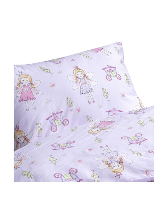 Beauty Home Kinderbettlaken Einzeln Flieder 170x260cm