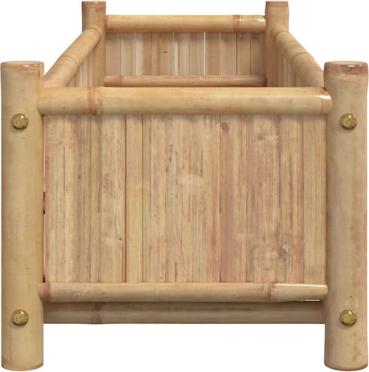 vidaXL Planter Box Bamboo Brown 100x30x25cm.