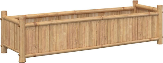 vidaXL Planter Box Bamboo Brown 100x30x25cm.