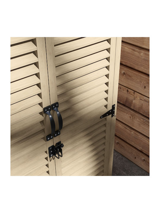 Double Door Wardrobe Wooden with 2 Shelves 75x50x111cm
