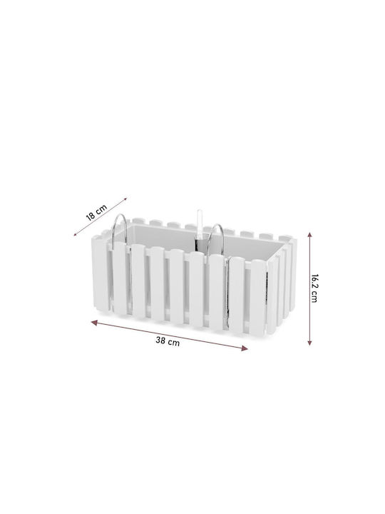 Prosperplast Ζαρντινιέρα Πλαστική Γκρι 38x18x16.2εκ.