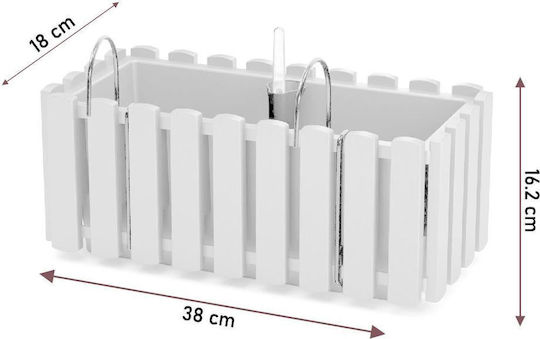 Prosperplast Кутия за саксии Пластмаса Сив 38x18x16.2см.