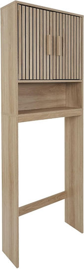 The Home Deco Factory Floor Bathroom Shelf Wooden 60x20x166cm Brown