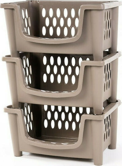 Homeplast Carina Aufbewahrungskorb Kunststoff Brown 48.5x34x25cm 1Stück
