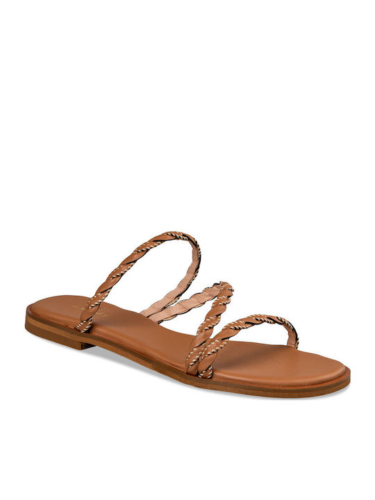 Women's Flat Sandals in Brown Color