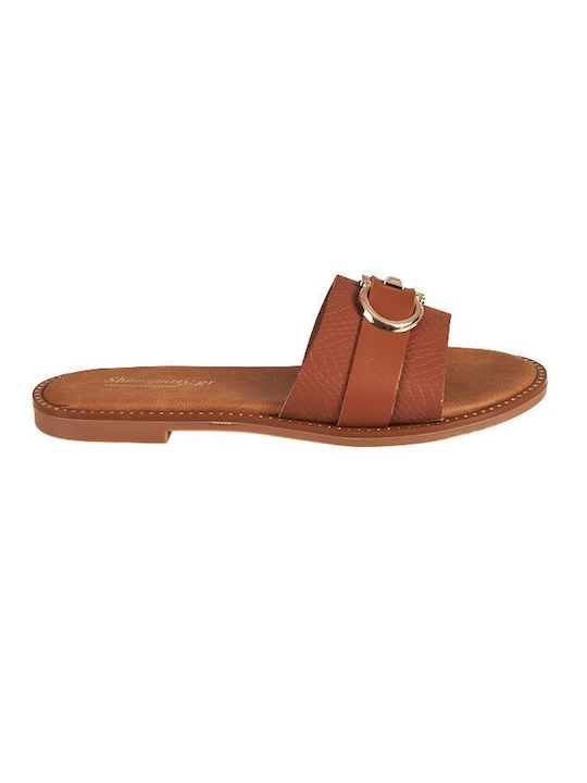 Elenross Women's Flat Sandals in Brown Color