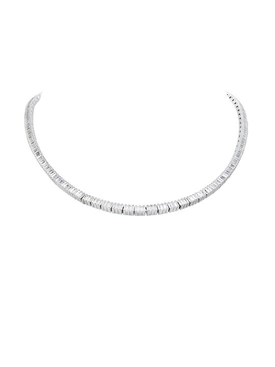 Silver Riviera Necklace 925 Zircon