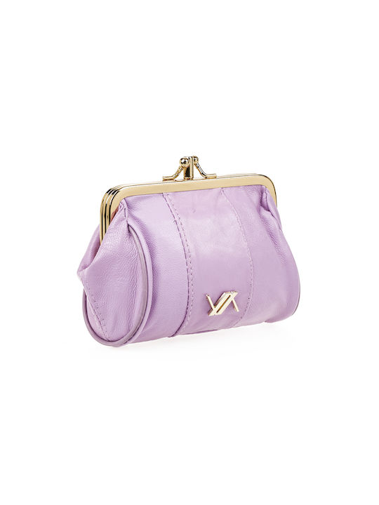 Verde Small Leather Women's Wallet Coins Lilac