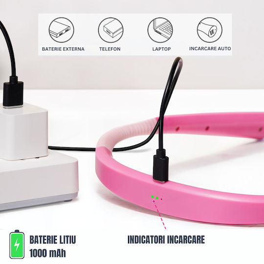 Lampă de citit cu gât flexibil ușoară Glocusent încărcare USB multifuncțională cu LED-uri pentru citit, tricotat, reparații, oprire automată, 3 temperaturi de culoare, 3 niveluri de luminozitate