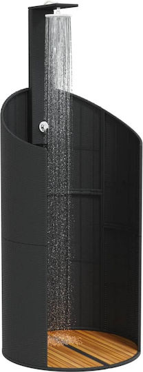 vidaXL Pool Shower from Natural Wood 241.5x100x100cm Pink
