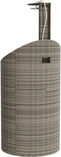 Vidaxl Ντους Εξ Χώρου 100x100x241,5 Εκ Συνθετικό Ρατάν Ξύλο Ακακίας