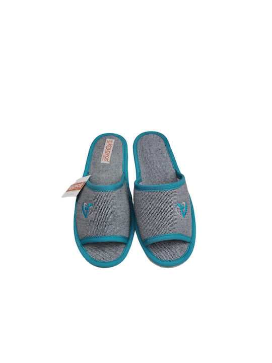 Kolovos Terry Winter Women's Slippers Petrol