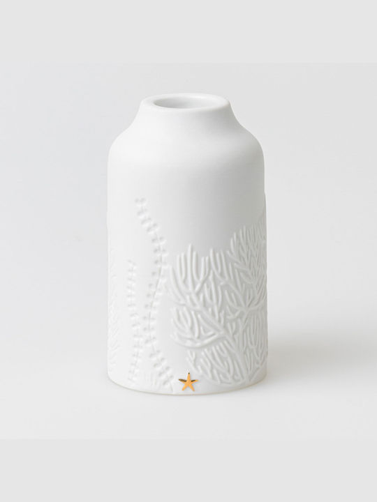 Raeder Candle Holder suitable for Tealights Porcelain in White Color 5.5x5.5x10cm 1pcs