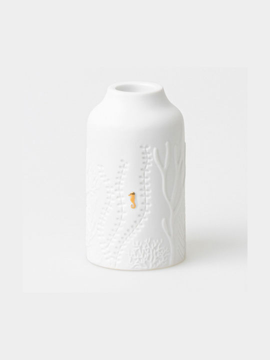 Raeder Candle Holder suitable for Tealights Porcelain in White Color 5.5x5.5x10cm 1pcs