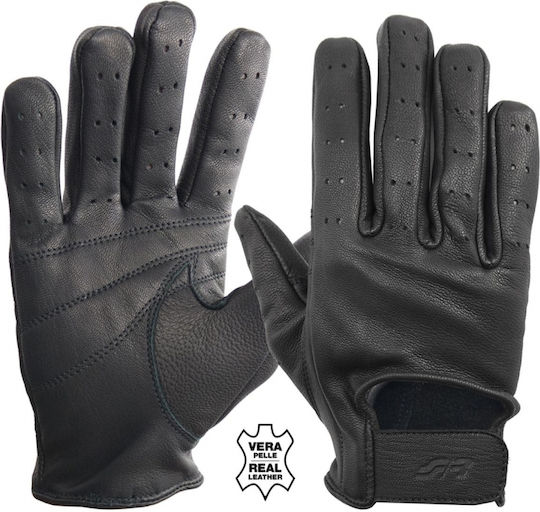 Simoni Racing Gloves for Work Driver Black Leather 1pcs