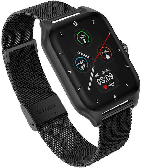 Garett Activity 2 Smartwatch με Παλμογράφο (Μαύρο)