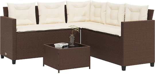 Garten- und Outdoor-Möbelsets 2 Stück Braune mit Kissen