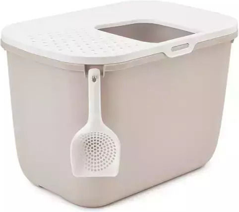 Savic Hop In Cat Toilet Closed Brown L58.5 x W39 x H39.5cm