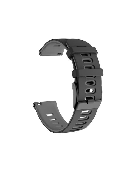 20mm Huawei Watch GT2e 42mm Samsung Galaxy Watch Active 2 Silicone Watch Strap Black + Gray 20mm Huawei Watch GT2e 42mm Samsung Galaxy Watch Active 2 Silicone Watch Strap Black + Gray