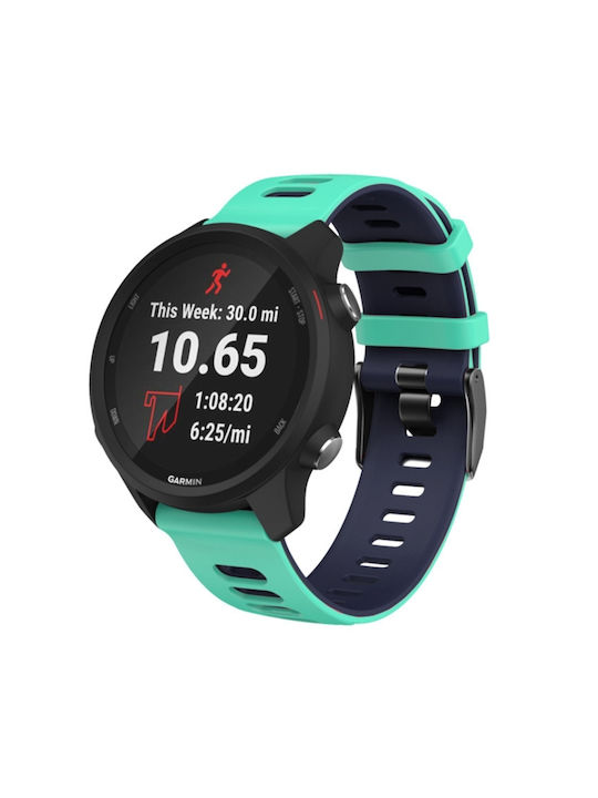 20mm Huawei Watch GT2e 42mm Samsung Galaxy Watch Active 2 Silikonband Türkis + Blau