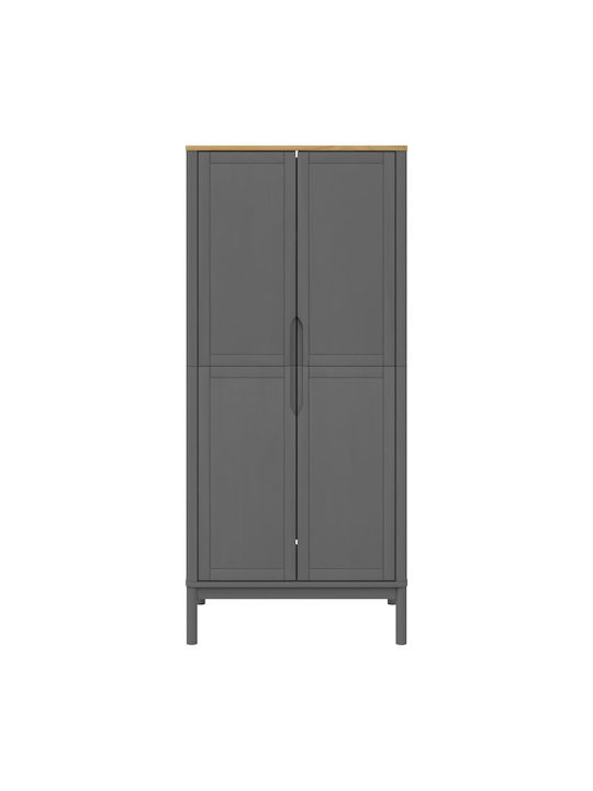 Δίφυλλη Ντουλάπα Γκρι 77x53x171cm