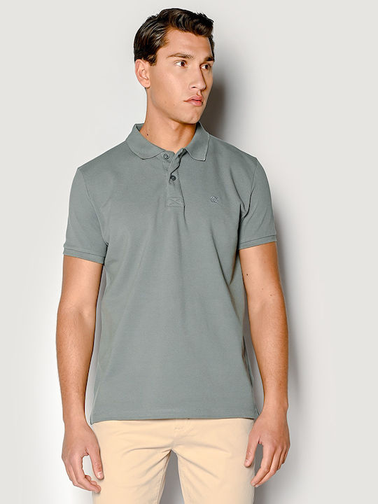 Camaro Men's Short Sleeve Blouse Polo Petrol Blue