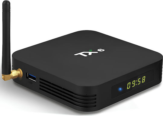 TV Box TX6 4K UHD with WiFi USB 3.0 4GB RAM and 4GB Storage Space with Operating System Android