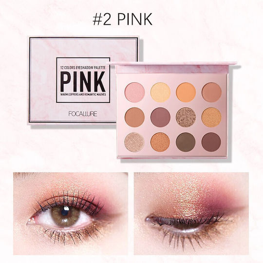 Focallure Pink Collection 12 Kit de Farduri de Pleoape