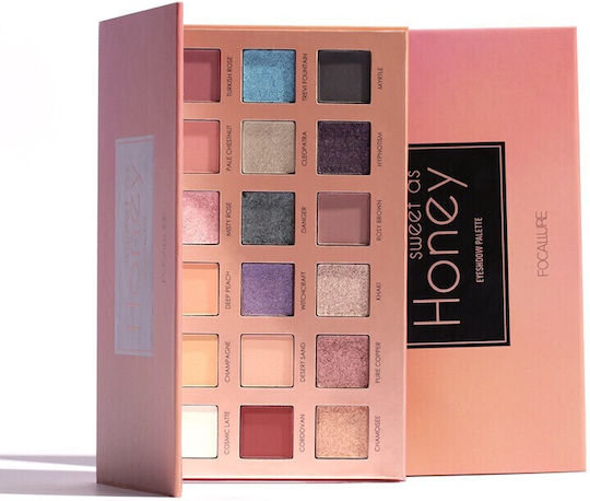 Focallure Sweet As Honey Collection 18-Color Eye Shadow Palette