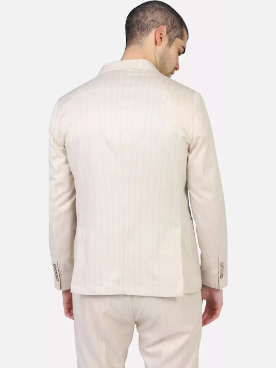 Men's Suit Jacket Beige