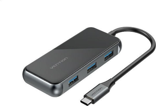 Vention 3-Port USB 2.0 Hub with USB-C Connection Gray