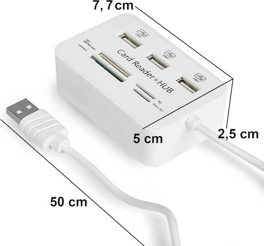 USB Hub with 2 Ports USB 3.1 with USB-A Connection