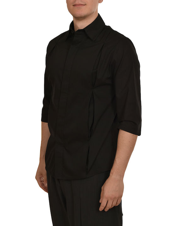 Indeed Men's Shirt Short Sleeve Black