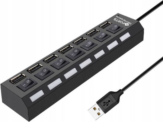 Hub 7 Θυρών USB 2.0 με σύνδεση USB-A