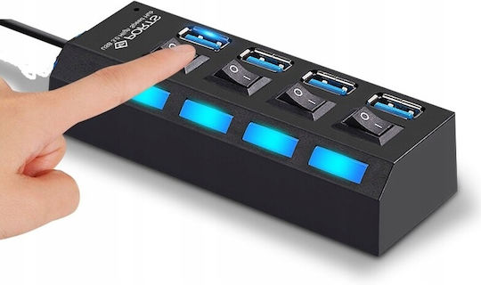 USB-Hub 4 Anschlüsse USB 3.0 mit USB-A Anschluss