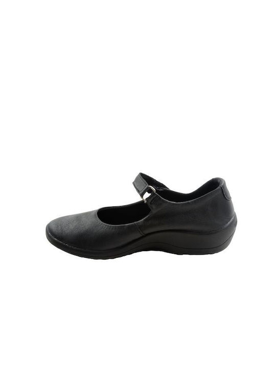 Arcopedico Anatomic Ballerinas with Strap Black