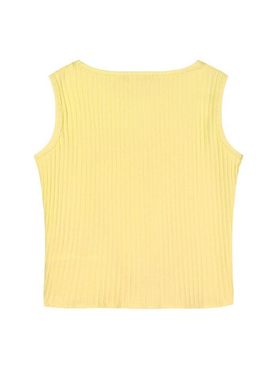 Energiers Kids Crop Top Sleeveless Yellow