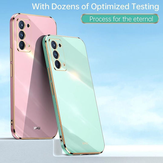 Oppo Reno5 4g Xinli Gerade 6d Vergoldeter Rand Tpu Stoßfeste Hülle Weißdornrot