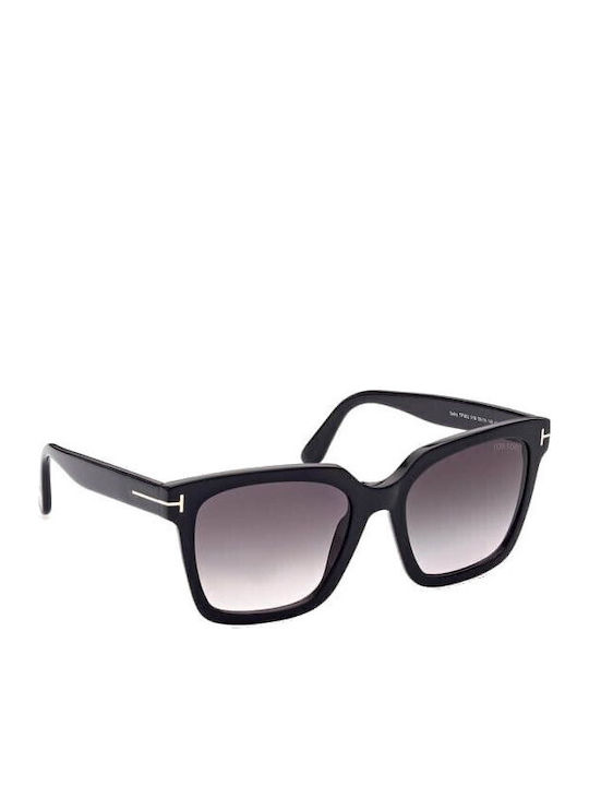 Tom Ford Selby Ochelari De Soare Pentru Femei Cu Ramă Plastic / Acetat Neagră Tartarugă Și Lentile Gri Degrade FT0952 01B