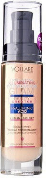 Fond de ten iluminator Vollare cu acid hialuronic, nuanta 504 Natural Tan
