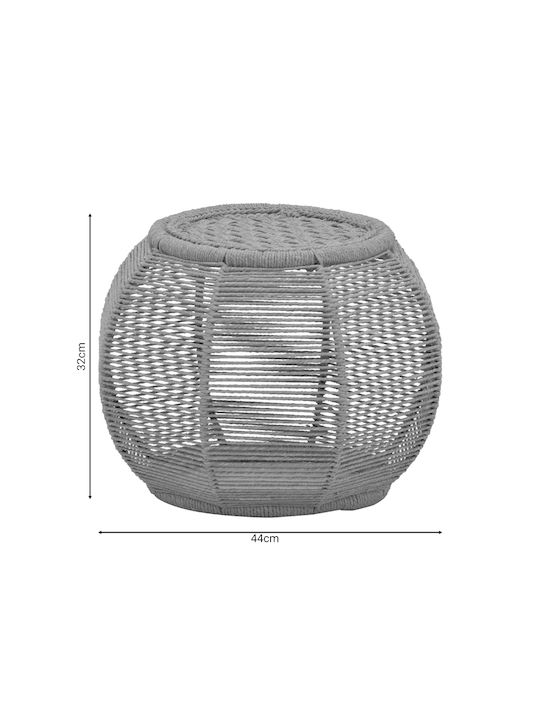 Stool For Living Room Wicker Wanar Natural 44x44x32cm