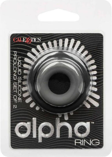 Calexotics Alpha Σετ Δαχτυλίδια Πέους Σιλικόνης Γκρι