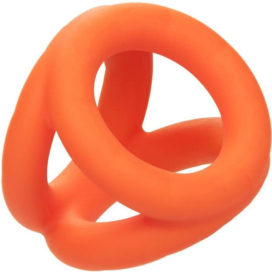 Calexotics Alpha Tri-ring Cock Ring Cock Silicon Portocaliu