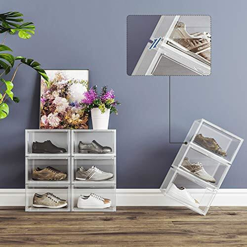 Songmics Пластмасова Кутия За Съхранение На Обувки 36x28x22см