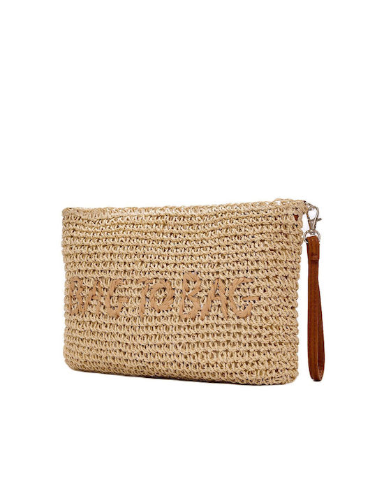 Bag to Bag Ψάθινο Damen Tasche Hand Beige