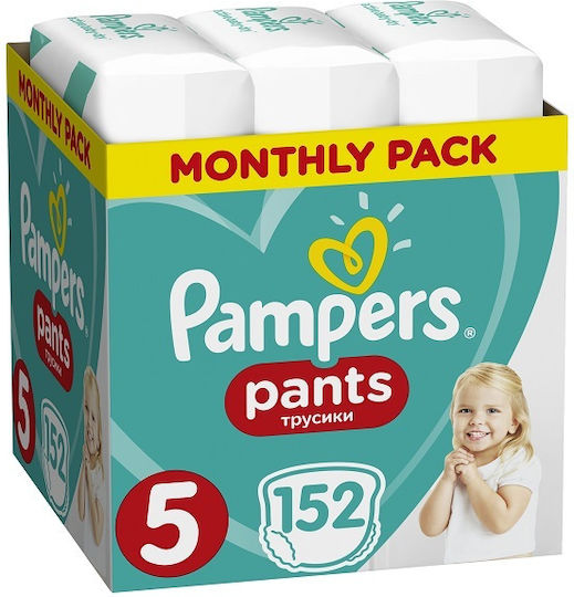 Pampers Πάνες Βρακάκι Pants Monthly Pack No. 5 για 12-18kg 152τμχ