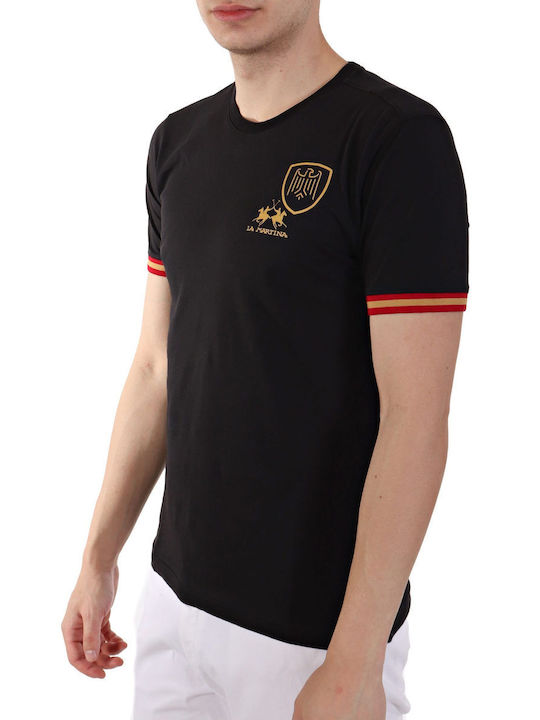 La Martina Men's Short Sleeve T-shirt BLACK